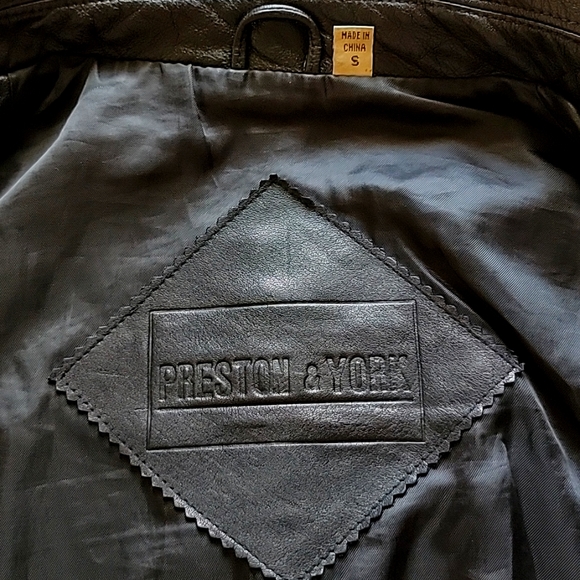 Preston & York genuine leather jacket Womens Black Size S - Picture 5 of 12